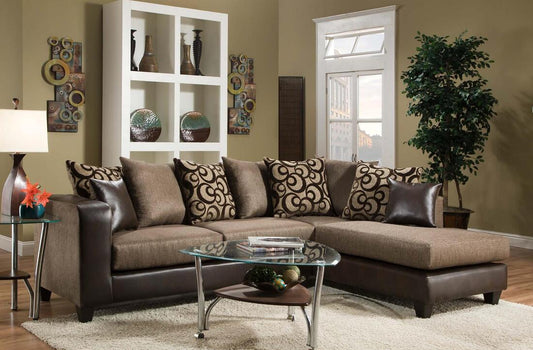 110 - Brown Sectional