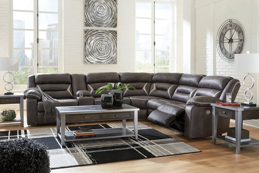 Ashley power reclining sectional discount