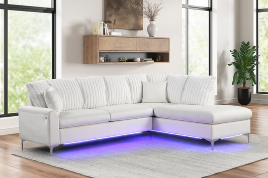 Candy Beige - Reversible Sectional (w/ LED's)