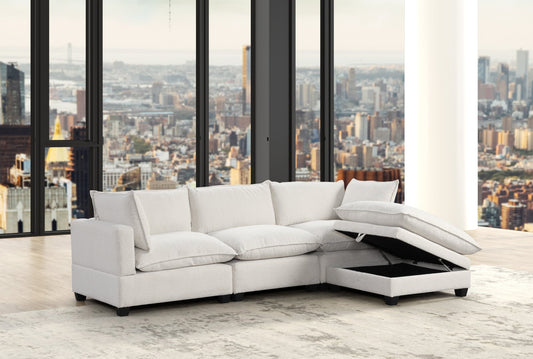 CLOUD2-Sand Modular Sectional (BOUCLE FABRIC) **NEW ARRIVAL**