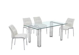 Molly 5 PC Rectangle White Dining Set