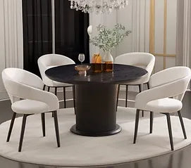 Jordan Dining (Table+ 4 Chairs white)