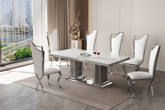 D6061 - Dining Table + 6 Chair Set **NEW ARRIVAL**