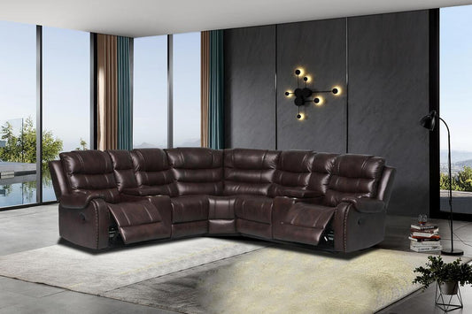Rose Brown Reclining Sectional **NEW ARRIVAL**