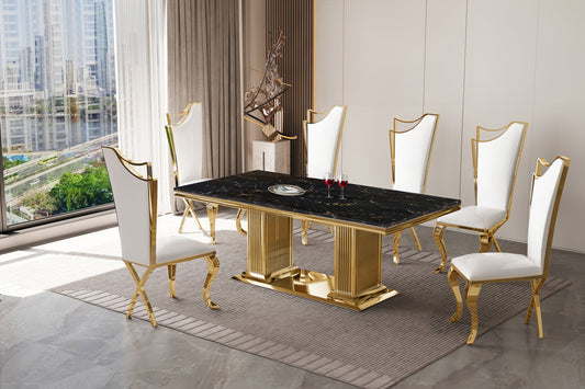 D7071 - Dining Table + 6 Chair Set **NEW ARRIVAL**