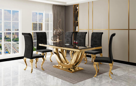 D8082 - Dining Table + 6 Chair Set **NEW ARRIVAL**
