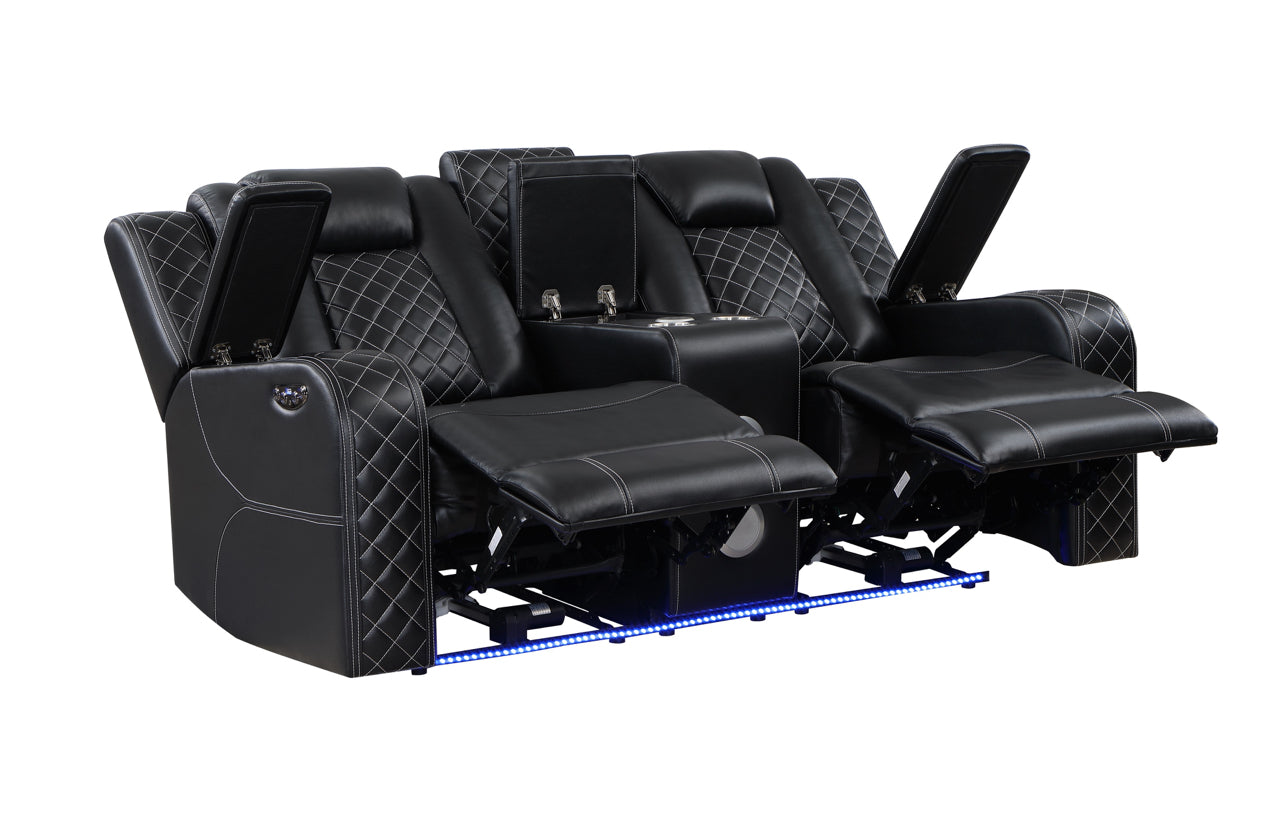 SH8895 BLK 3 PC RECLINERS