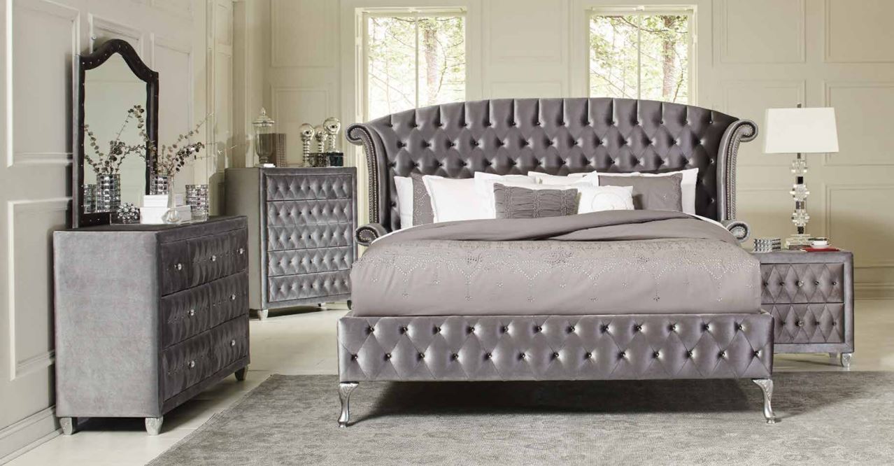 Diamond Palace Gray  Bedroom Set