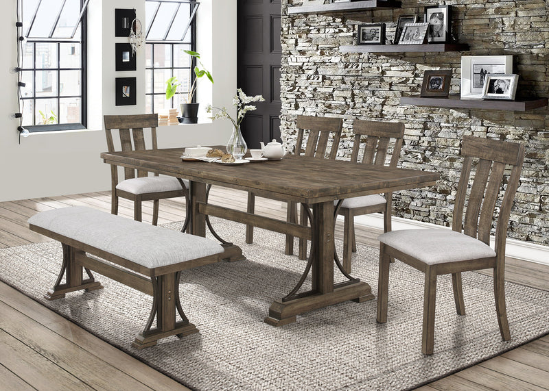 Quincy Grayish Brown Dining Set