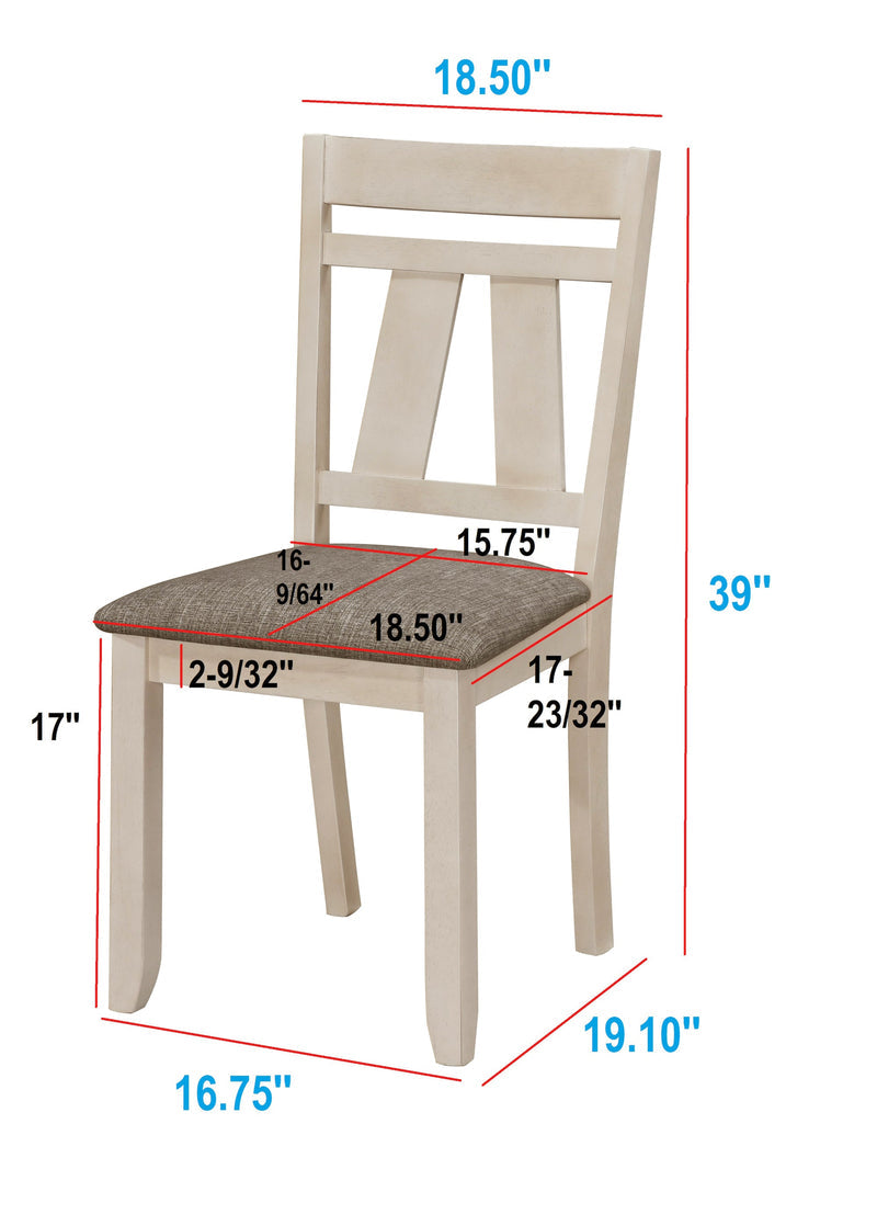 Maribelle Chalk/Gray Extendable Dining Set