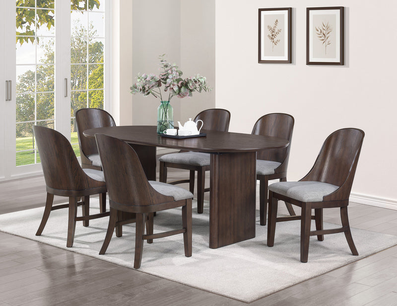 Cullen Espresso Oval Dining Set