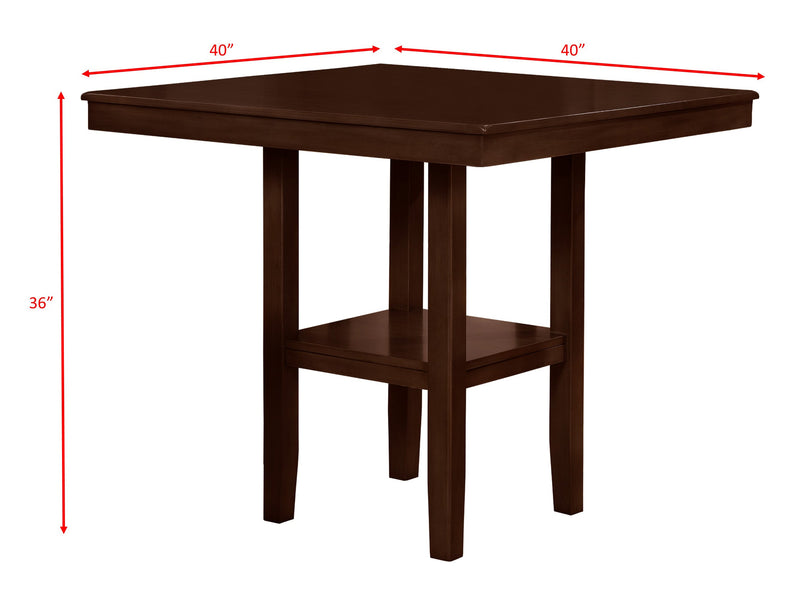 Tahoe Brown 5-Piece Counter Height Dining Set