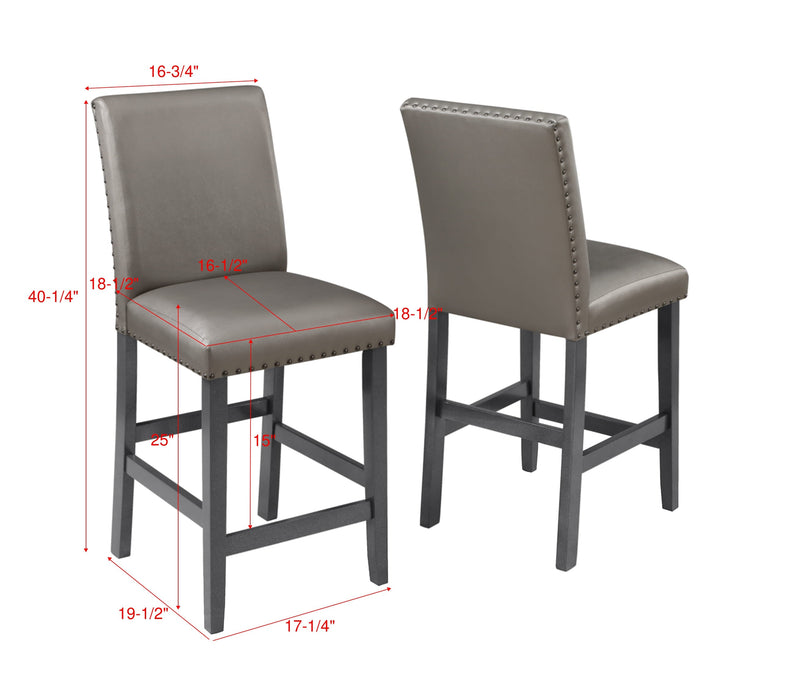 Bankston Gray Counter Height Dining Set