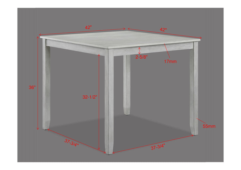 Henderson Driftwood 5-Piece Counter Height Dining Set