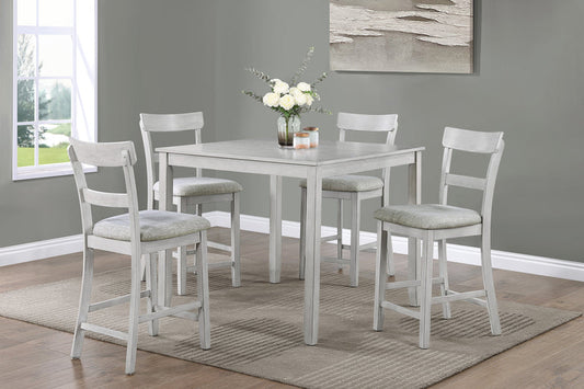 Henderson Driftwood 5-Piece Counter Height Dining Set