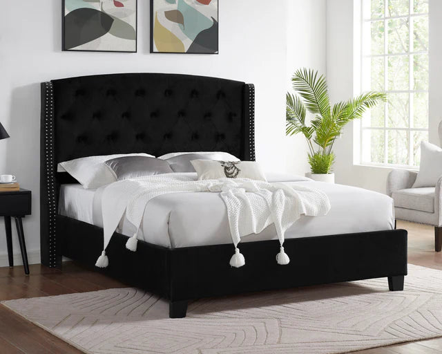 5111 Eva Velvet Upholstered Bed