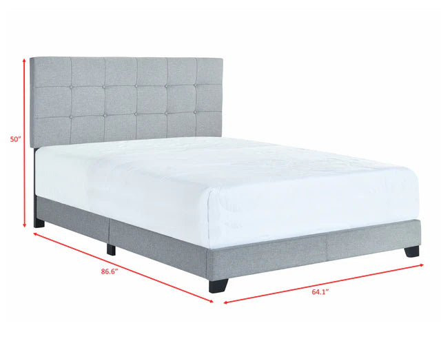 5270 Florence Gray Queen Upholstered Bed