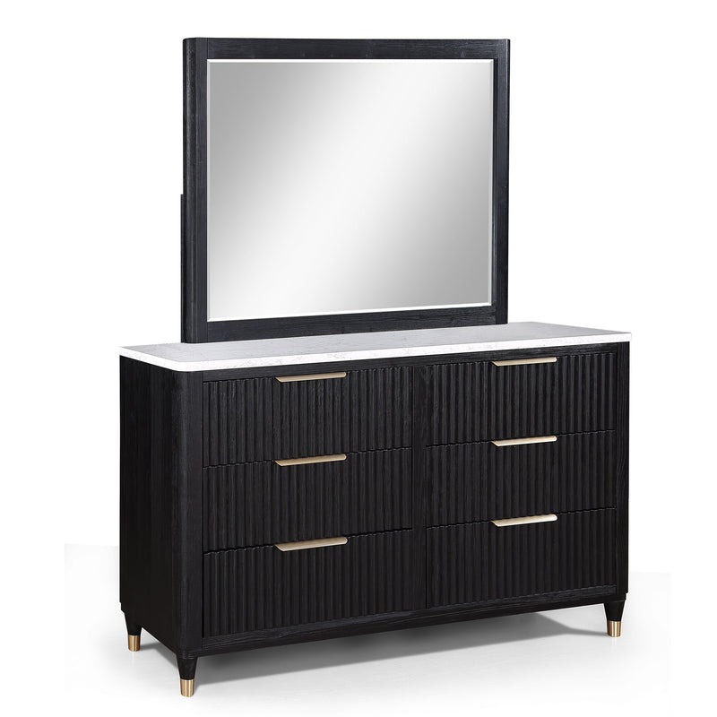 Kara Black Panel Bedroom Set