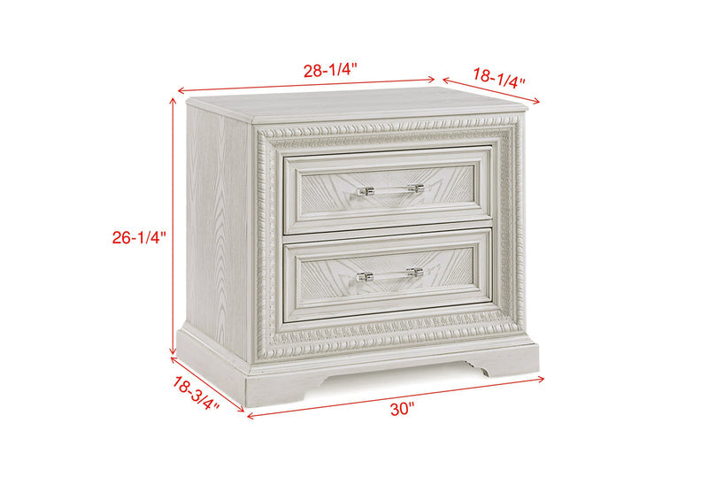 Alexandria Whitewash Panel Bedroom Set