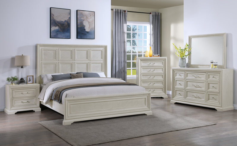 Alexandria Whitewash Panel Bedroom Set