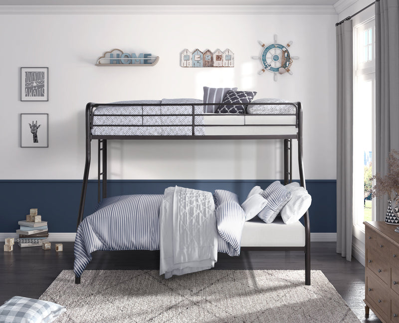 Lunar Dark Bronze Metal Twin/Full Bunk Bed