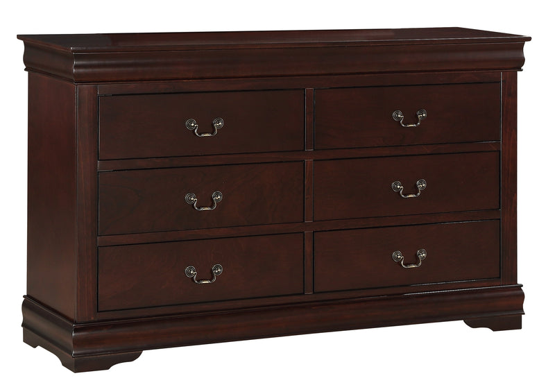 Louis Philip Cherry Sleigh Bedroom Set