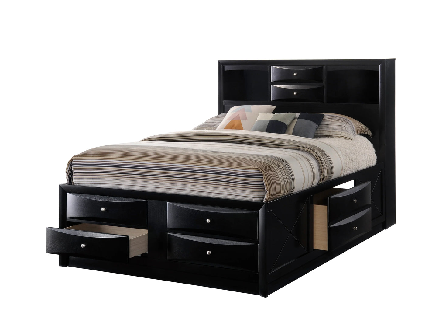 SETB4285 EMILY BLACK STORAGE BEDROOM KING BED ONLY