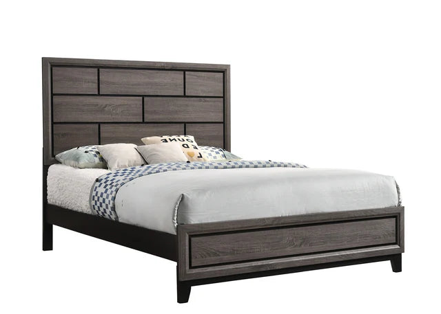 B4620 Akerson Gray Panel Bed