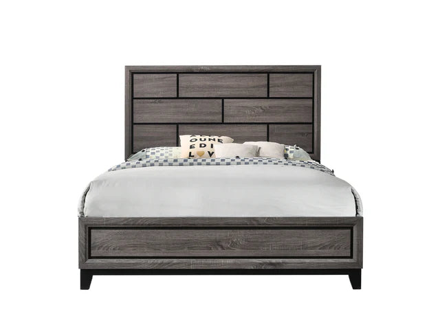 B4620 Akerson Gray Panel Bed