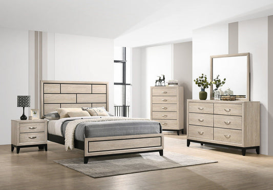 Akerson Driftwood Panel Bedroom Set