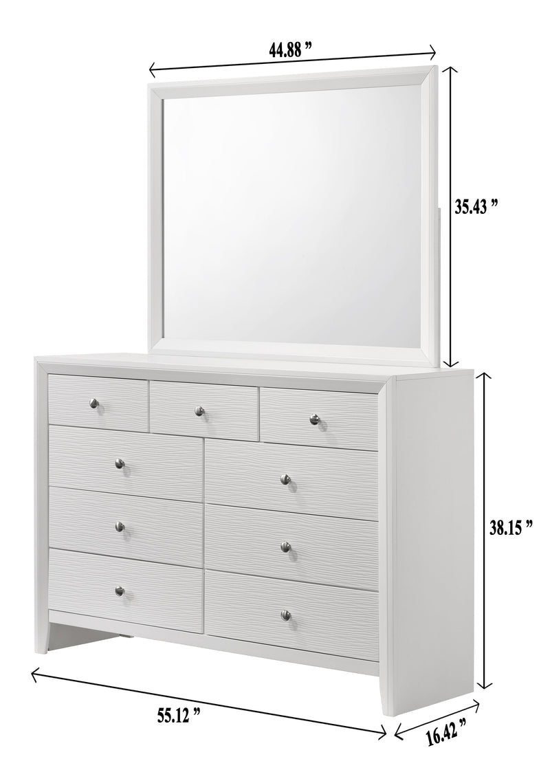 Evan White Panel Bedroom Set