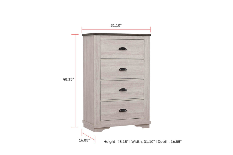 Coralee Chalk/Gray Sleigh Bedroom Set