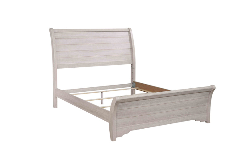 Coralee Chalk/Gray Sleigh Bedroom Set