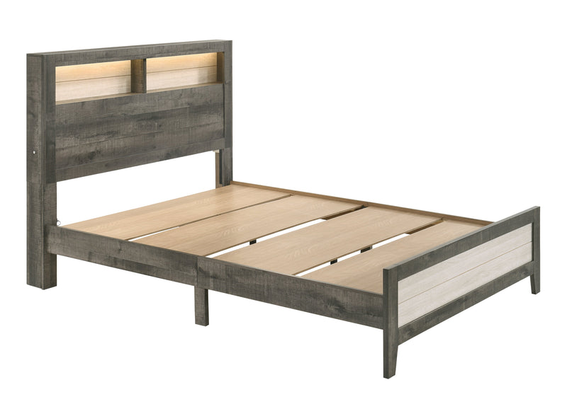 Rhett Brown/Cream LED Platform Bedroom Set