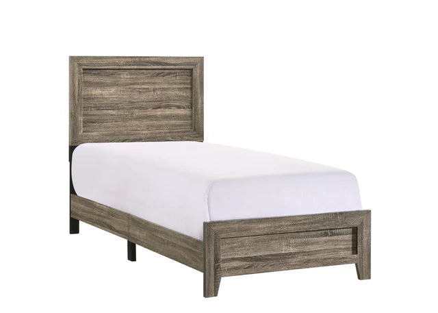 Millie Brownish Gray Twin Panel Bed