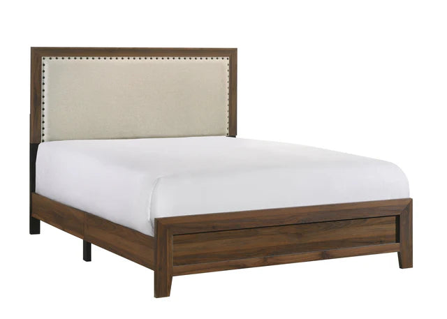 B9255 Mille Cherry Brown Upholstered Bed