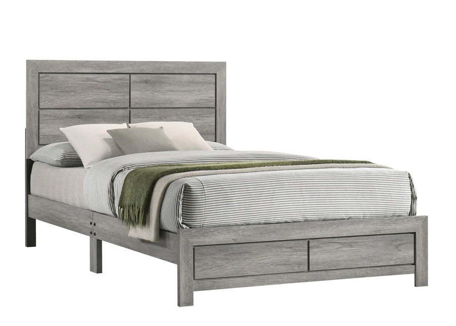 B9320 Hopkins Driftwood Queen Platform Bed