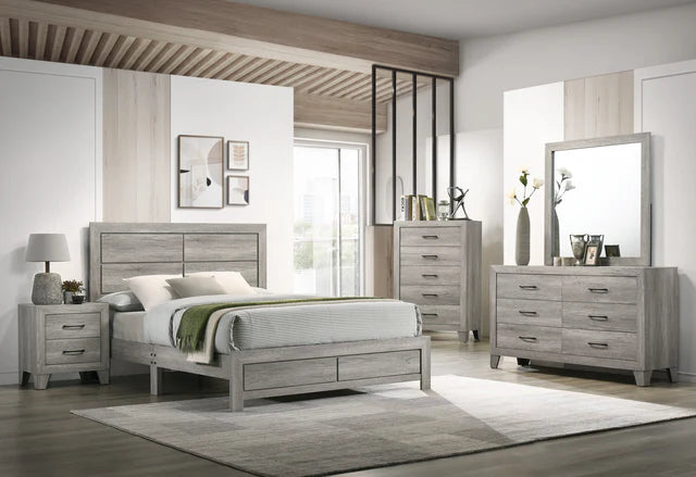 B9320 Hopkins Driftwood Platform Bedroom Set