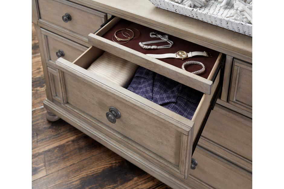 2259GY Bedroom-Bethel Collection
King Bed 4pcs 2x Night Stands and Dresser
