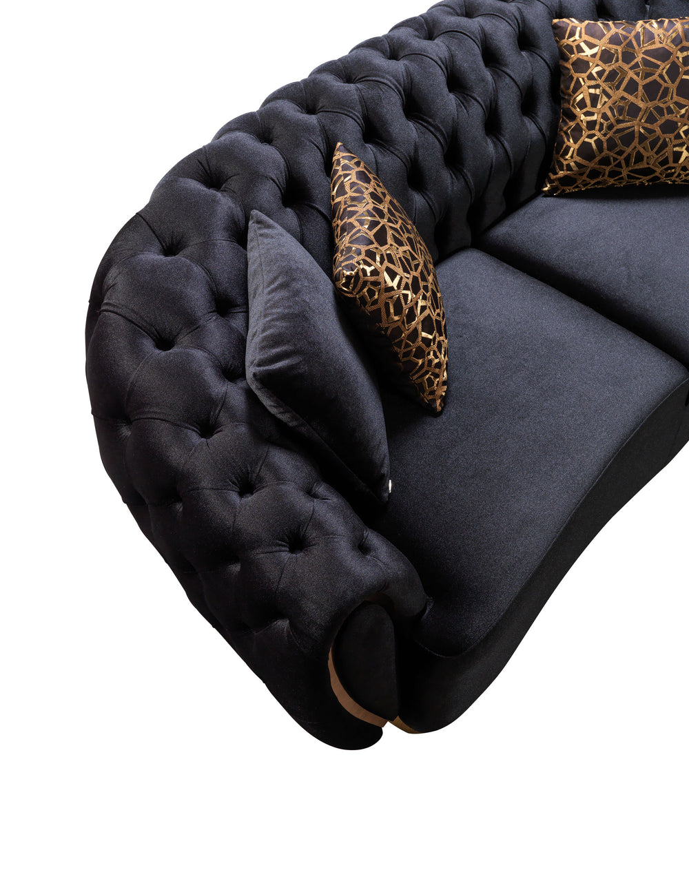 Victoria Black Velvet Sofa & Loveseat