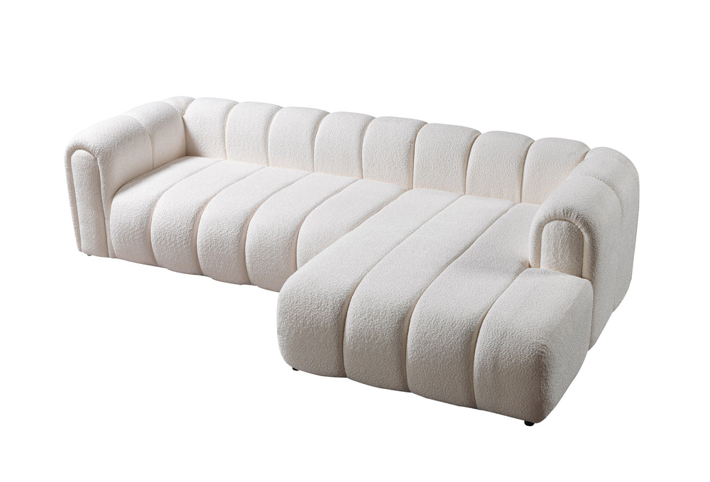 Lis Ivory Boucle RAF 115" Sectional [ETA: 8/25]