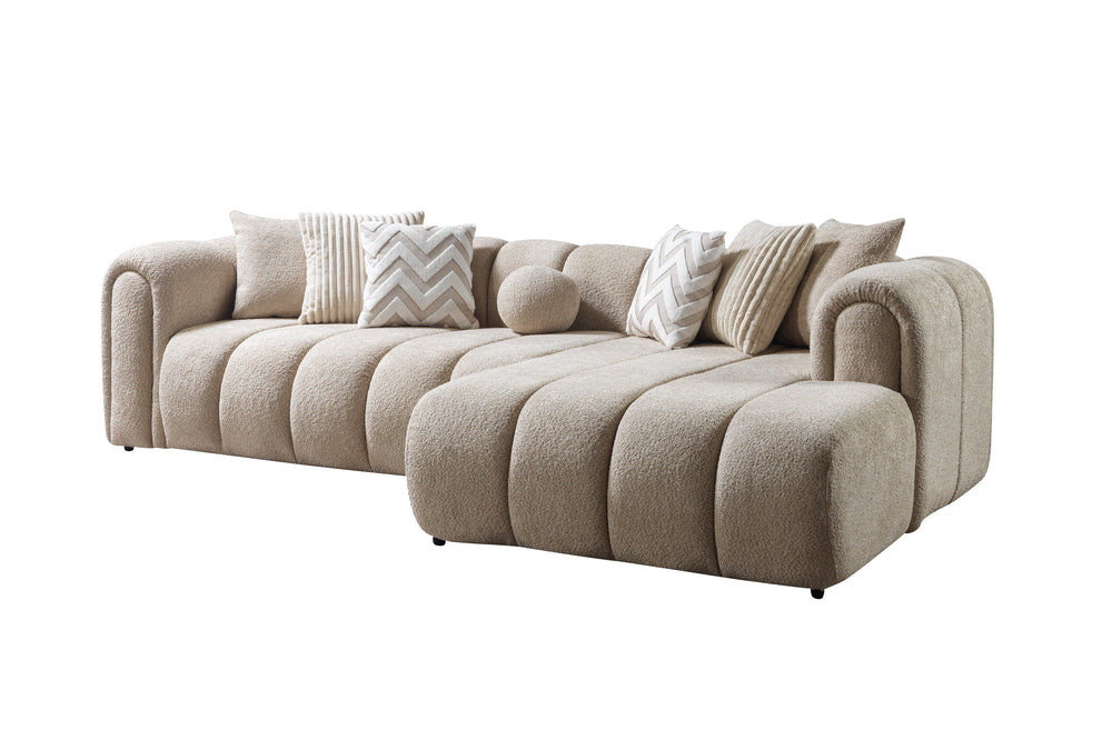 Lis Sand Boucle RAF 115" Sectional [ETA: 8/25]