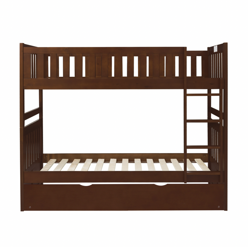 Rowe Dark Cherry Twin/Twin Bunk Bed with Twin Trundle