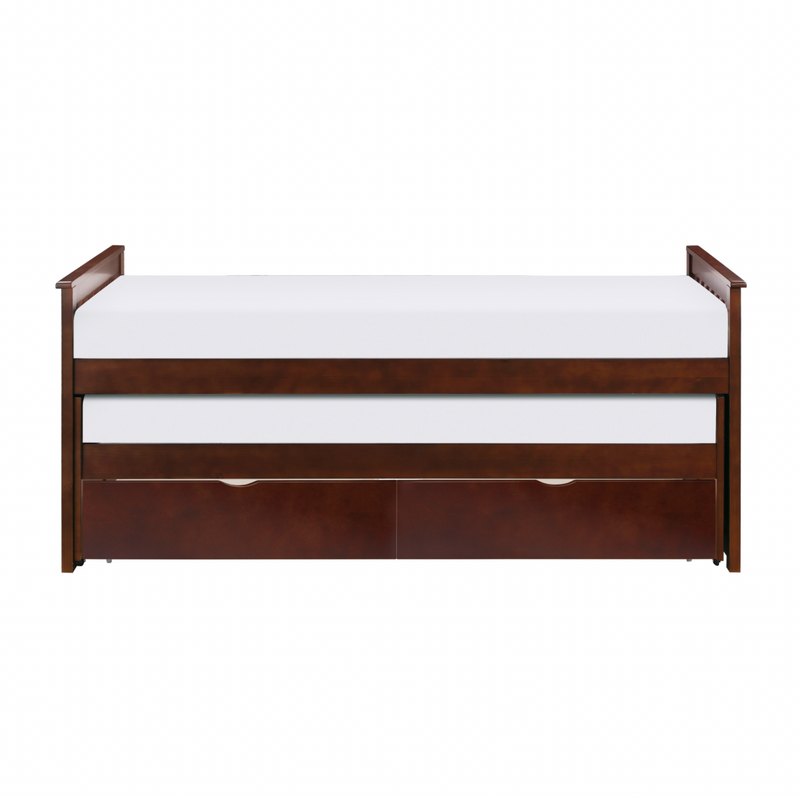 Rowe Dark Cherry Twin/Twin Bed with Storage Boxes y