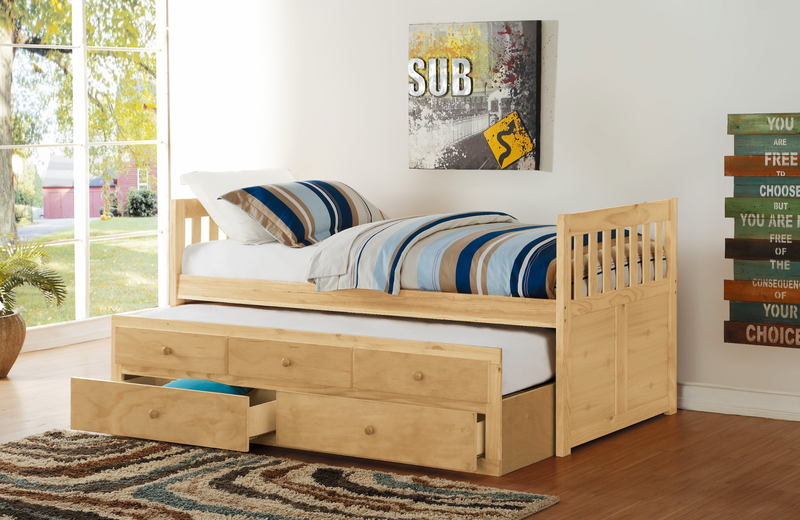 Bartly Pine Twin/Twin Trundle Bed