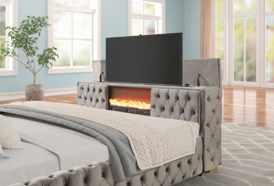 Future Black Platform Bed