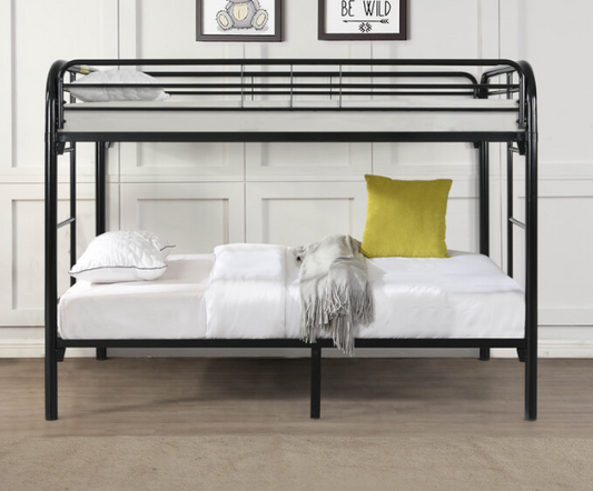 M7540-BK LILAH- BLACK Twin/Twin Metal Bunk Bed