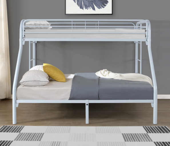 M7537-BK LILAH- BLACK Twin/Full Metal Bunk Bed