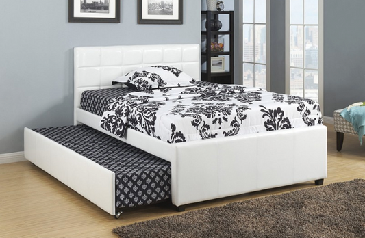 F9216T TWIN BED+TWIN TRUNDLE W/ SLATS WHITE