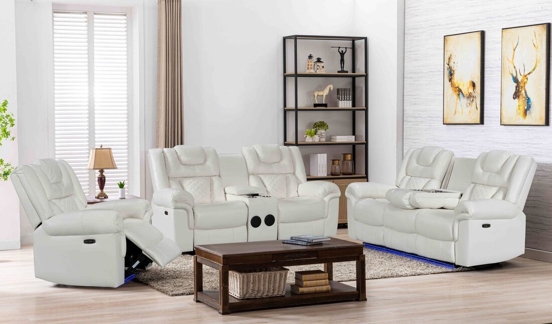 Alexa White - 3PC Power Reclining Set